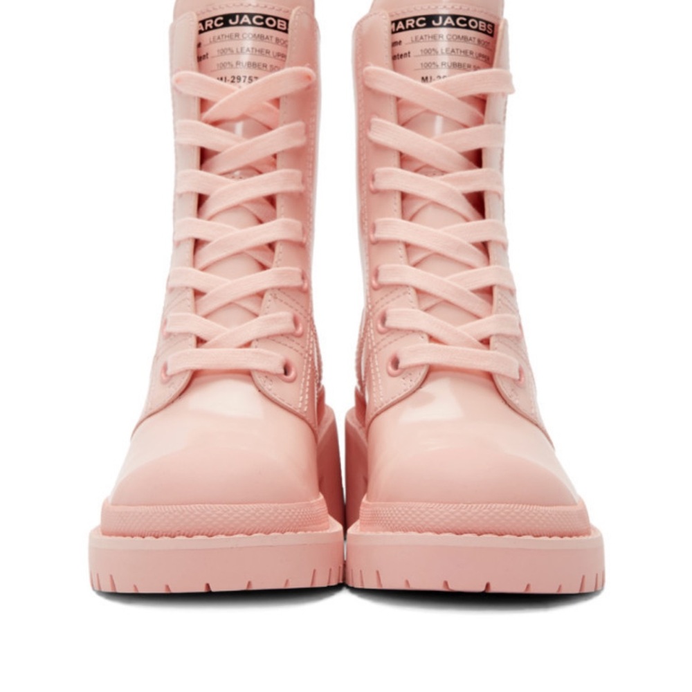 Marc Jacobs Pink Bristol Laced Up Boots